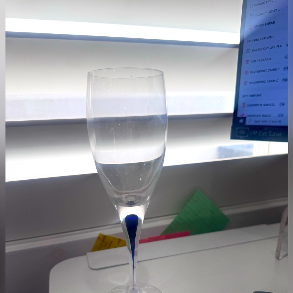 Stylish Clear Glass Flute